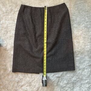 Pendleton Women's Charcoal Wool & Silk Knee Length Pencil Skirt sz 8 Made In USA